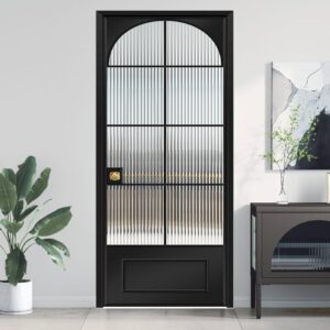 Contemporary Aluminum Alloy Sliding Door with Elegant Tempered Glass Insert