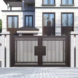 Unique Entrance Gate for Garden, Yard, or Villa, Customizable Residential Aluminum Door