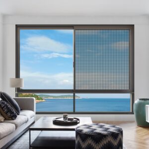 Double Slider Casement Metal Thermal Insulation Aluminium Window