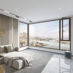 Premium Double Slider Glass Metal Window Elegant Villa Building Material Aluminum Window