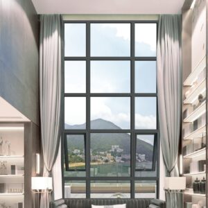 Customized Soundproof Casement Windows Double Glazed Vertical Aluminum Window