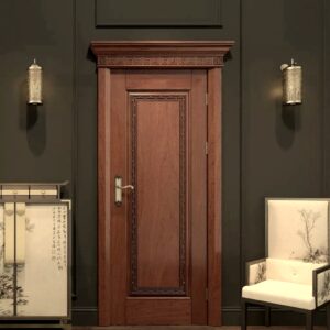 Non-Toxic Fireproof Melamine MDF Non-Toxic Solid Wooden Door