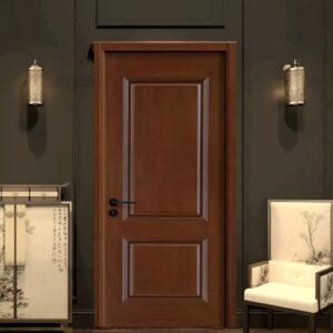Timeless Classic Vertical Opening and Rich Finish Wood MDF Door