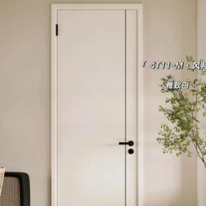 Entrance Durable Wooden Interior Classic Vertical Style Solid Wood Interior Door