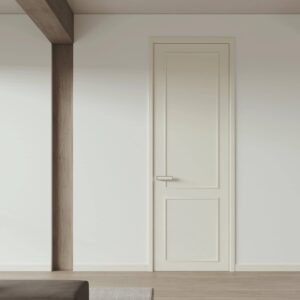 Elegant Classic Vertical Design Solid Interior Room Wooden Door