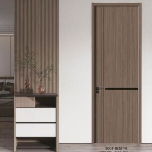 Classic Vertical Opening Pattern Interior Solid Wood Soundproof Door