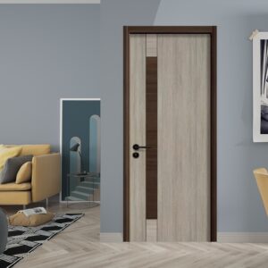 Wooden White Manufacturer Exterior Emergency Exit Fire MDF/HDF Wood Door