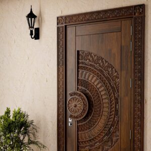 Factory Customizable Solid Room Entrance Wood Swing Interior Shaker Wooden Door