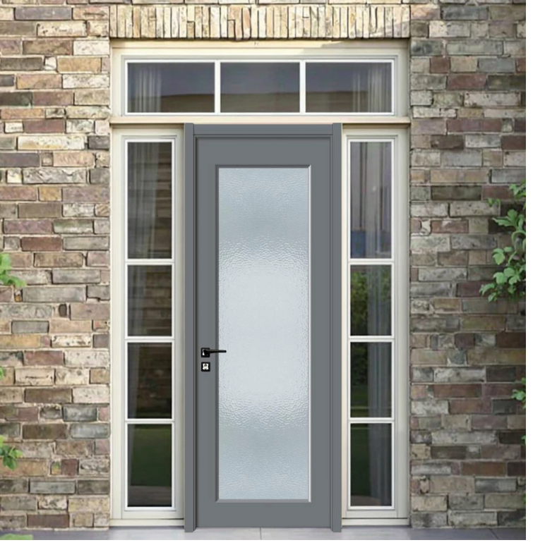 Vertical Opening Tempered for Modern Bathroom Designs Glass Door