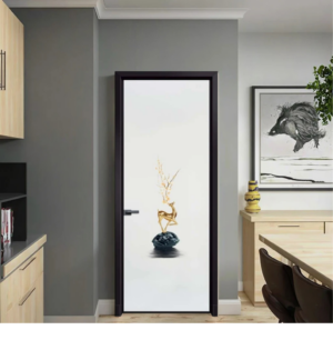 Modern Residential Door Featuring Beautiful Tempered Glass Door