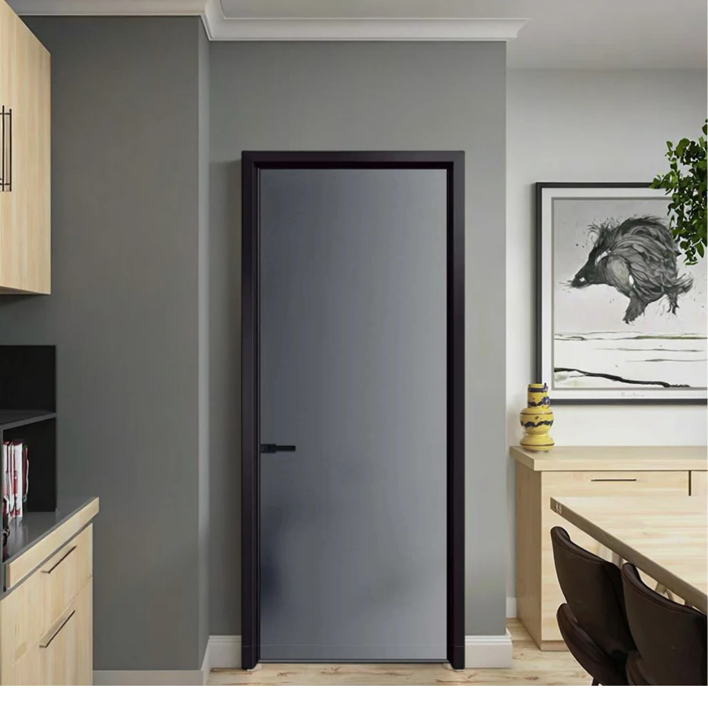 European Style Interior Room Door with Gorgeous Tempered Glass Door